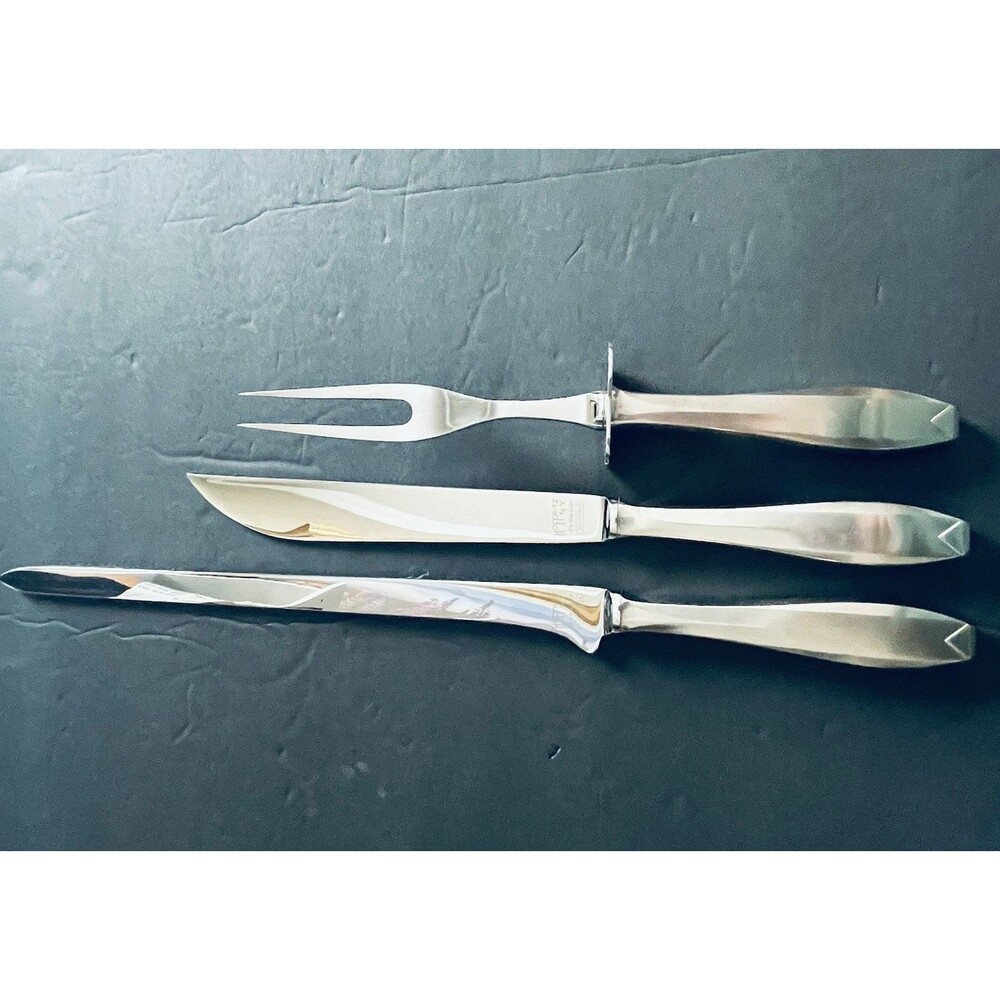 Hoffritz Cutlery Stainless Steel  Carving Knives & Fork ~ Germany Sleek Modern